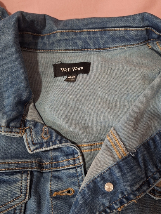 Classic Denim Blue Jean Jacket By Well Worn Beand Medium - Picture 6 of 6